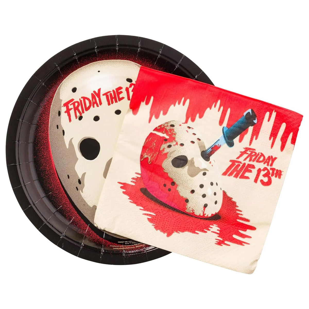 Jason Party Tableware Set, Friday the 13th, Plates and Napkins, 32 Count
