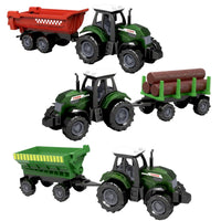 Mini Tractor with Trailer, 3 Inches, Assortment, 1 Count