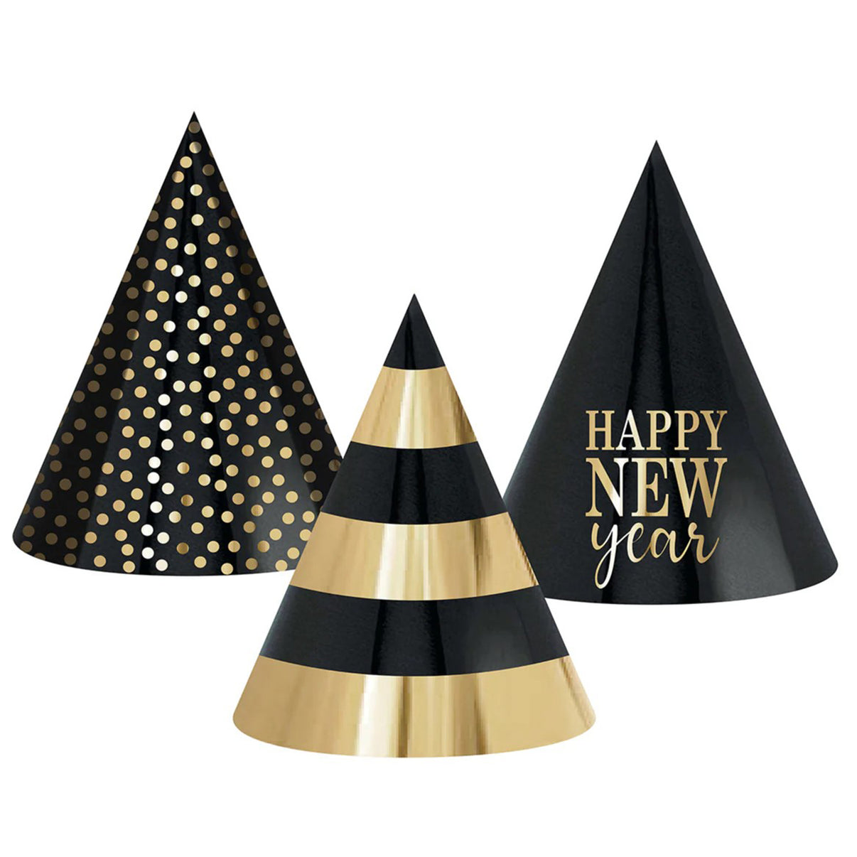 NYE Paper Party Hats 6/Pkg