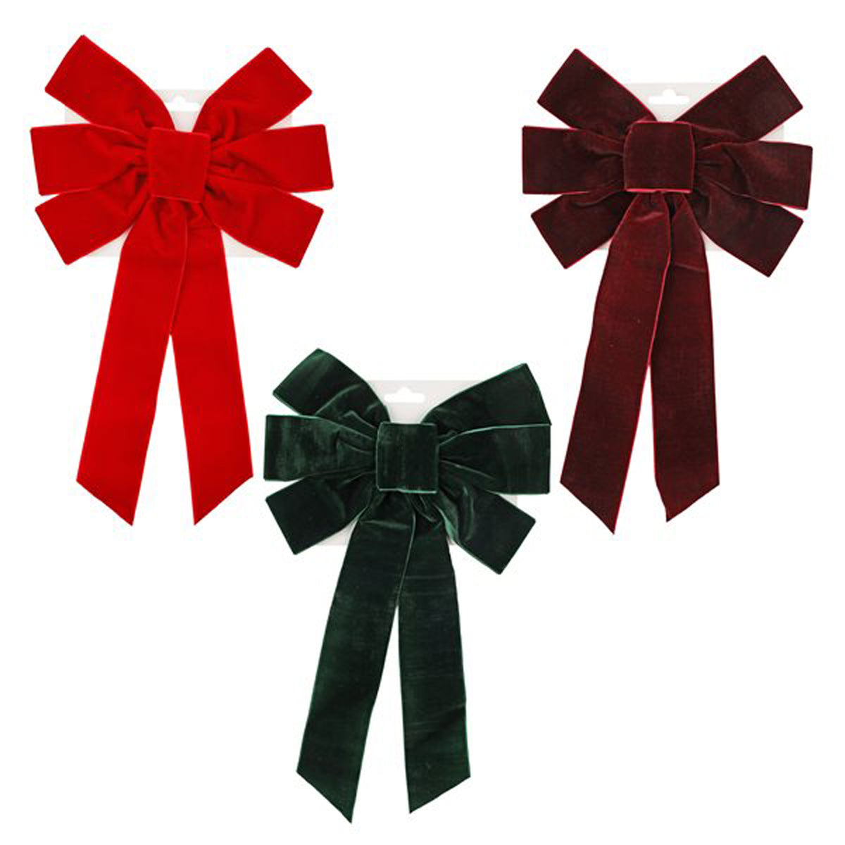 Velvet Bow With 6 Loops - Asst.
