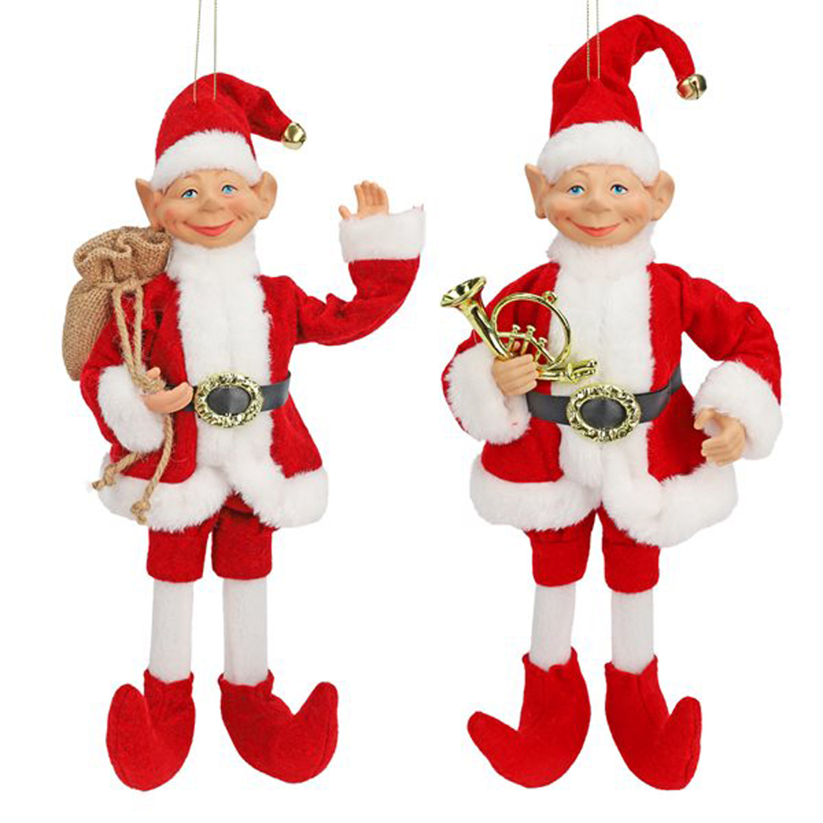 Standing Elf In Santa Suit 30 CM.- Asst.