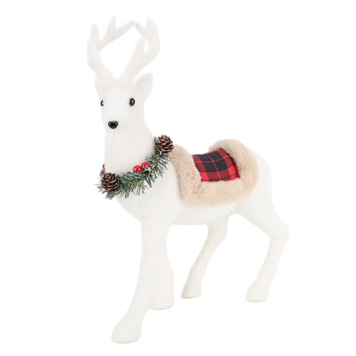 Standing Tabletop Reindeer W/ Wreath 23 CM.