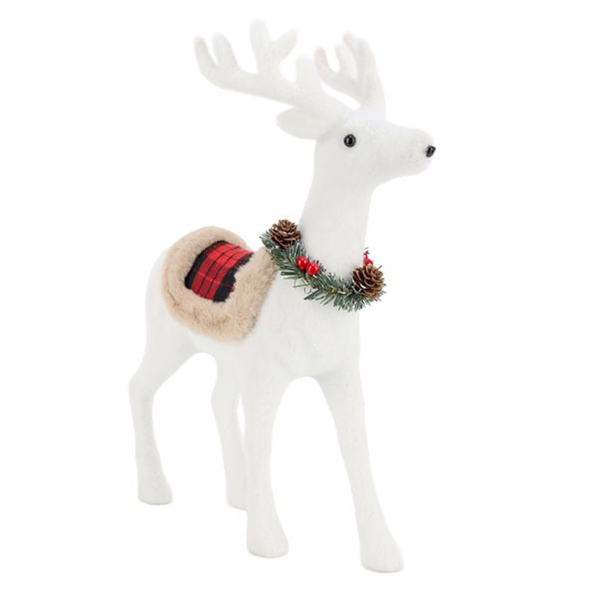 Standing Tabletop Reindeer W/ Wreath 30 CM.