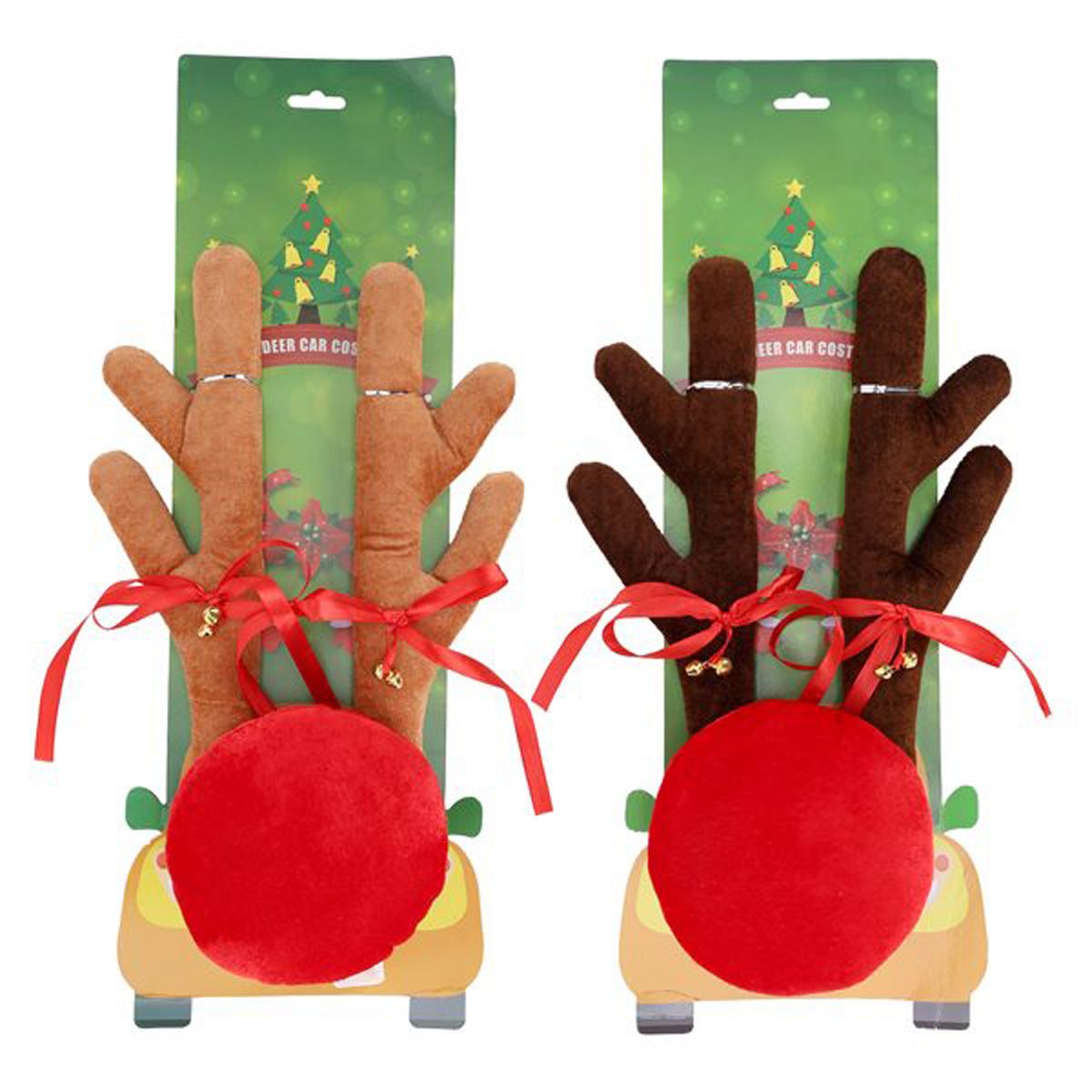 Rudolph Antler And Nose Vehicule Decoration -Asst.