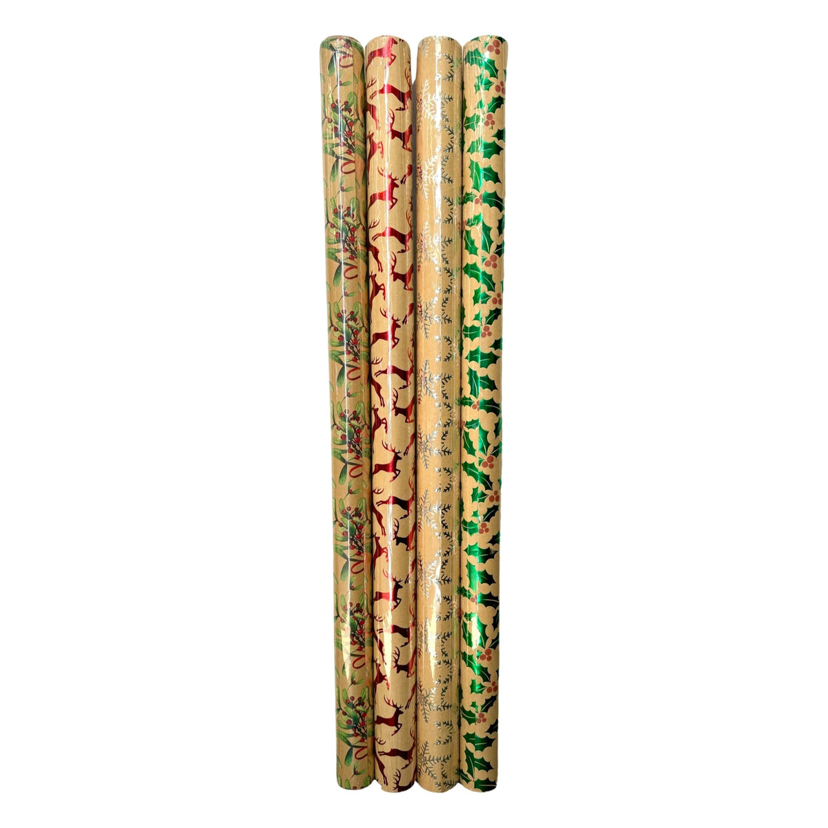 A-LINE Christmas Christmas Kraft Gift Wrap, Assortment, 30 x 96 Inches, 1 Count 882636993259