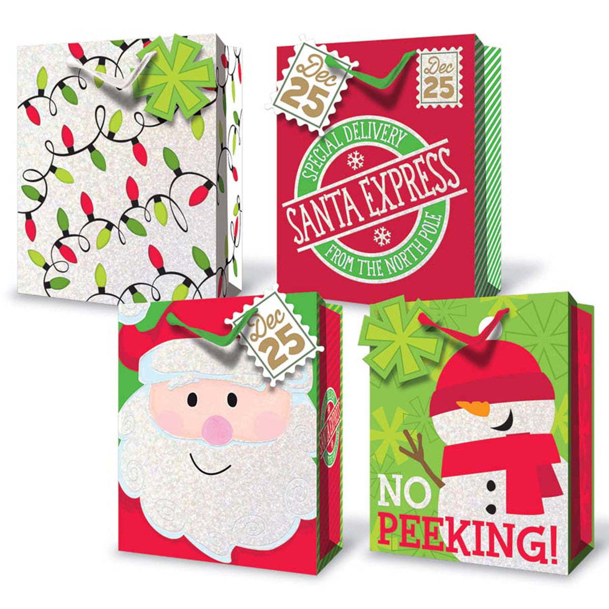 A-LINE Christmas Large Christmas Gift Bag, Assortment, 1 Count 882636988651