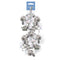 A-LINE Gift Wrap & Bags Silver Swirl Gift Bows, 2 Count 882636002678