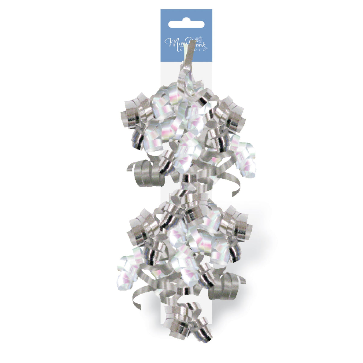 A-LINE Gift Wrap & Bags Silver Swirl Gift Bows, 2 Count 882636002678