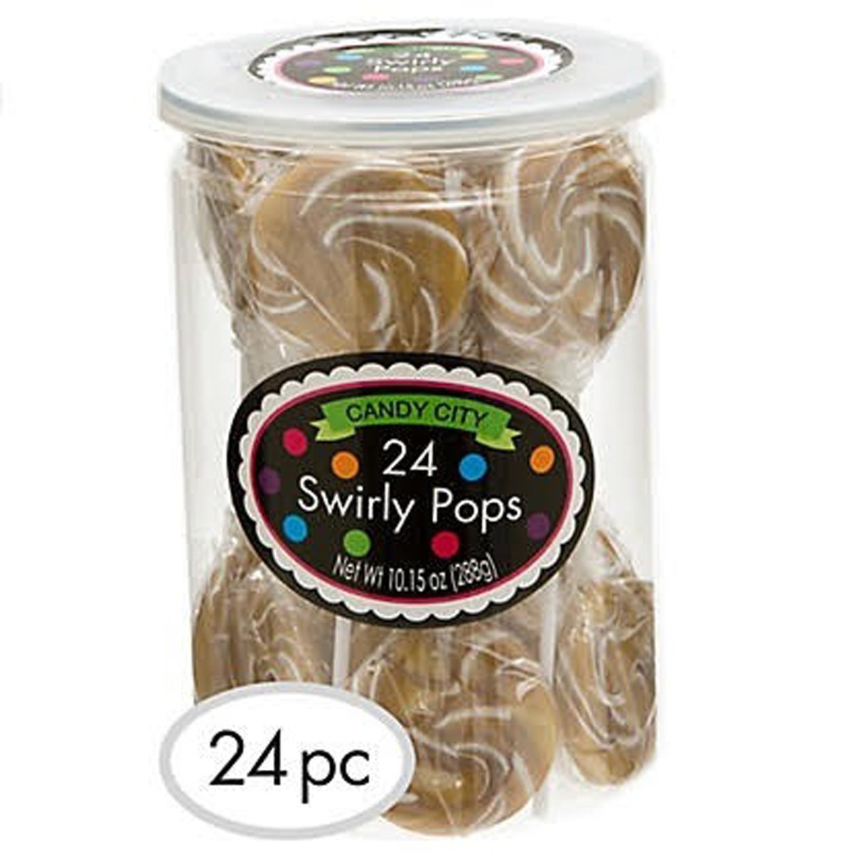 ALBERT & SON INC. Candy Bar Gold Twirly Pops Lollipops, 24 Count 072084000832