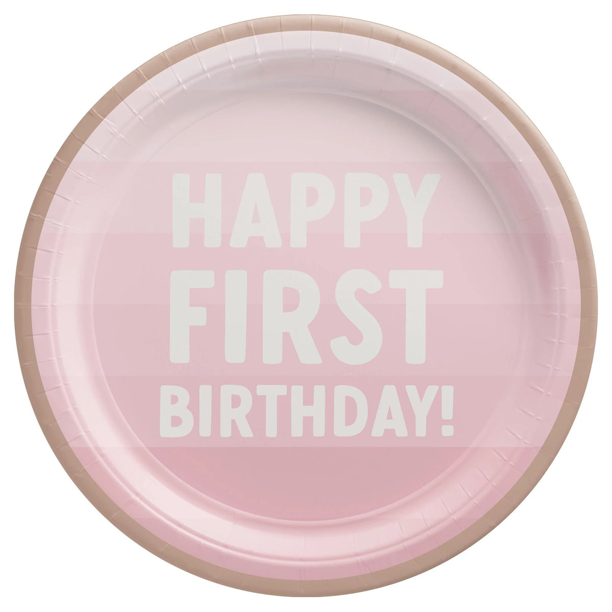 AMSCAN CA 1st Birthday Little Miss Birthday Small Round Dessert Paper Plates, 7 Inches, 8 Count 192937433324