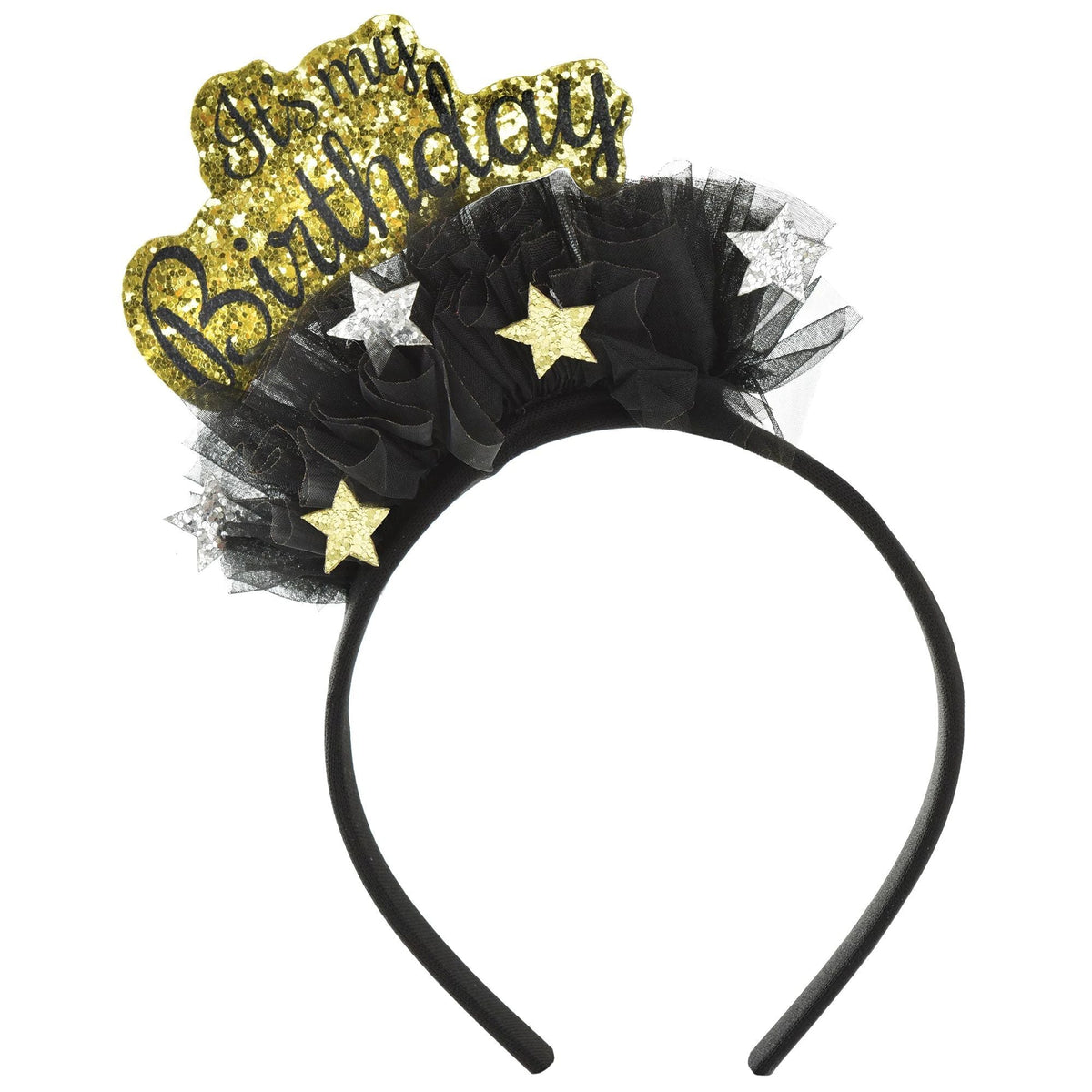 AMSCAN CA Age Specific Birthday Sparkling Birthday It's My Birthday Headband, 1 Count