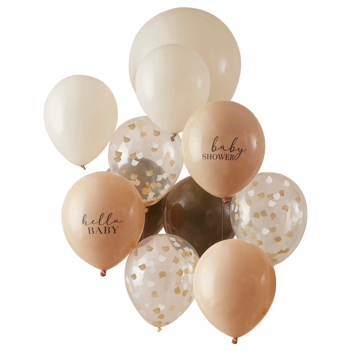 AMSCAN CA Baby Shower Balloon Kit, Brown Ombre, 11 Count