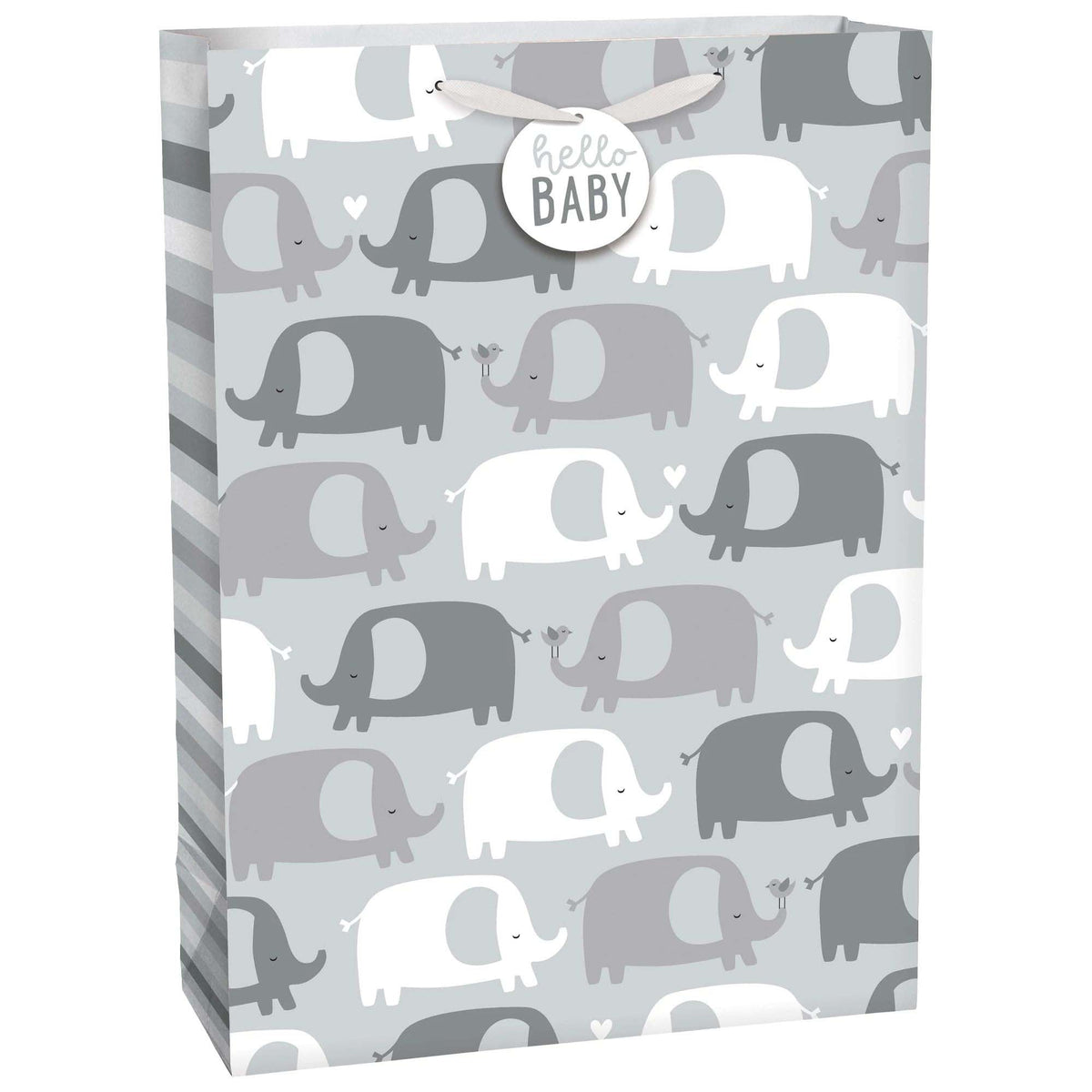 AMSCAN CA Baby Shower Gender Neutral Elephants Extra Large Gift Bag, 17 x 12.5 x 6 Inches, 1 Count