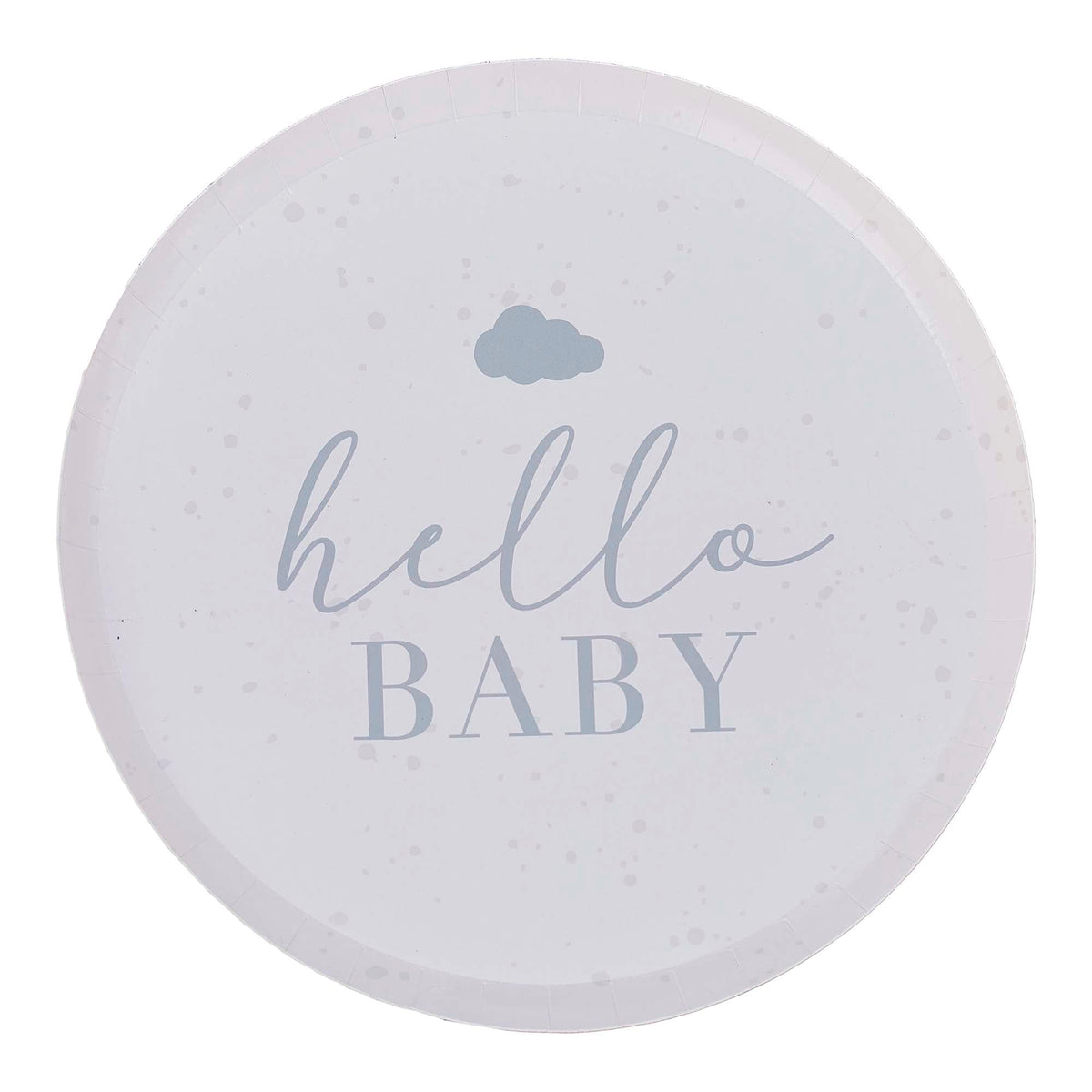 AMSCAN CA Baby Shower Hello Baby Large Eco Round Lunch Paper Plates, 9 Inches, 8 Count