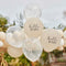 AMSCAN CA Baby Shower Hello Baby Latex Balloons, Clear and Light Brown, 12 Inches, 5 Count