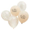 AMSCAN CA Baby Shower Hello Baby Latex Balloons, Clear and Light Brown, 12 Inches, 5 Count 5056567029713