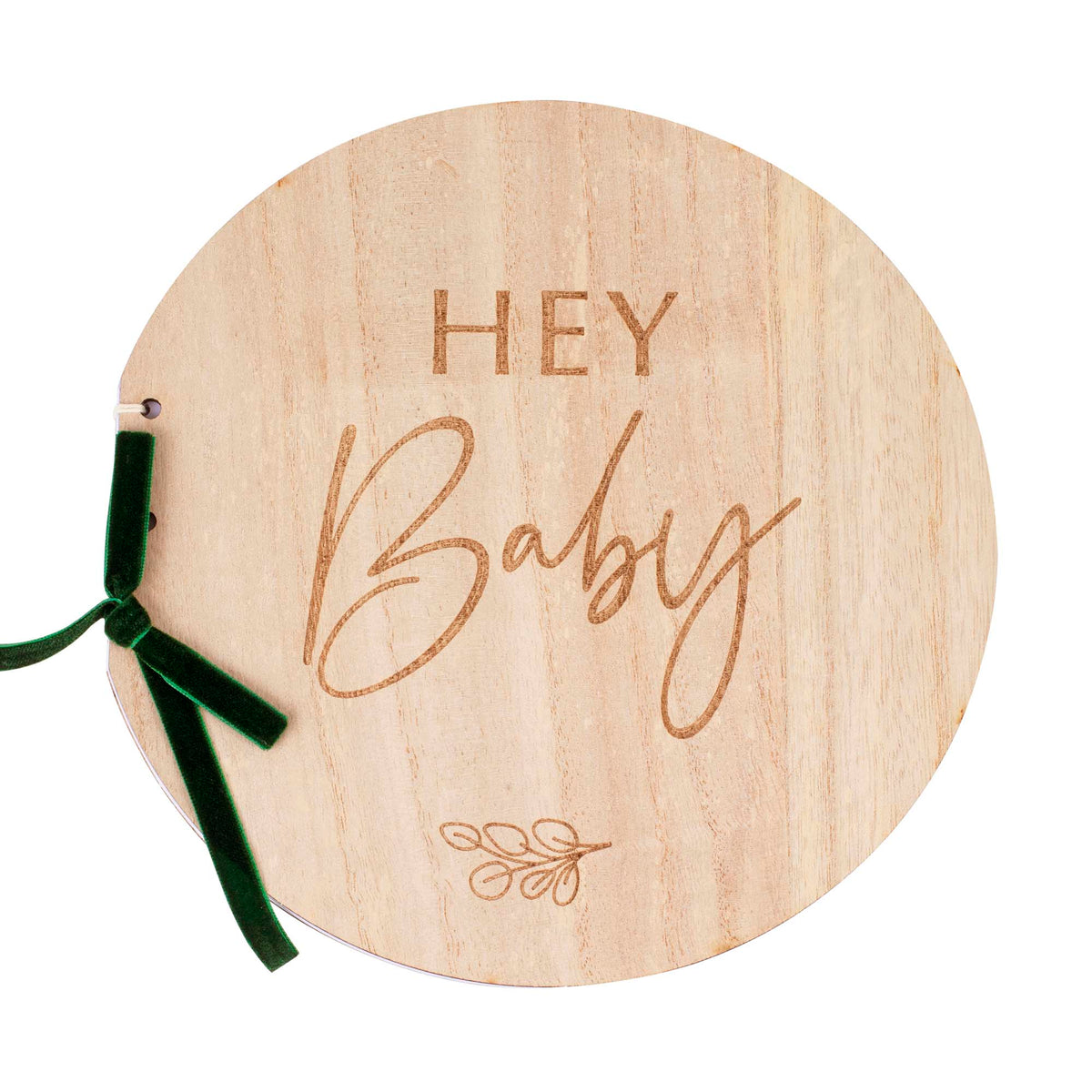 AMSCAN CA Baby Shower Hey Baby Wooden Guest Book, 1 Count