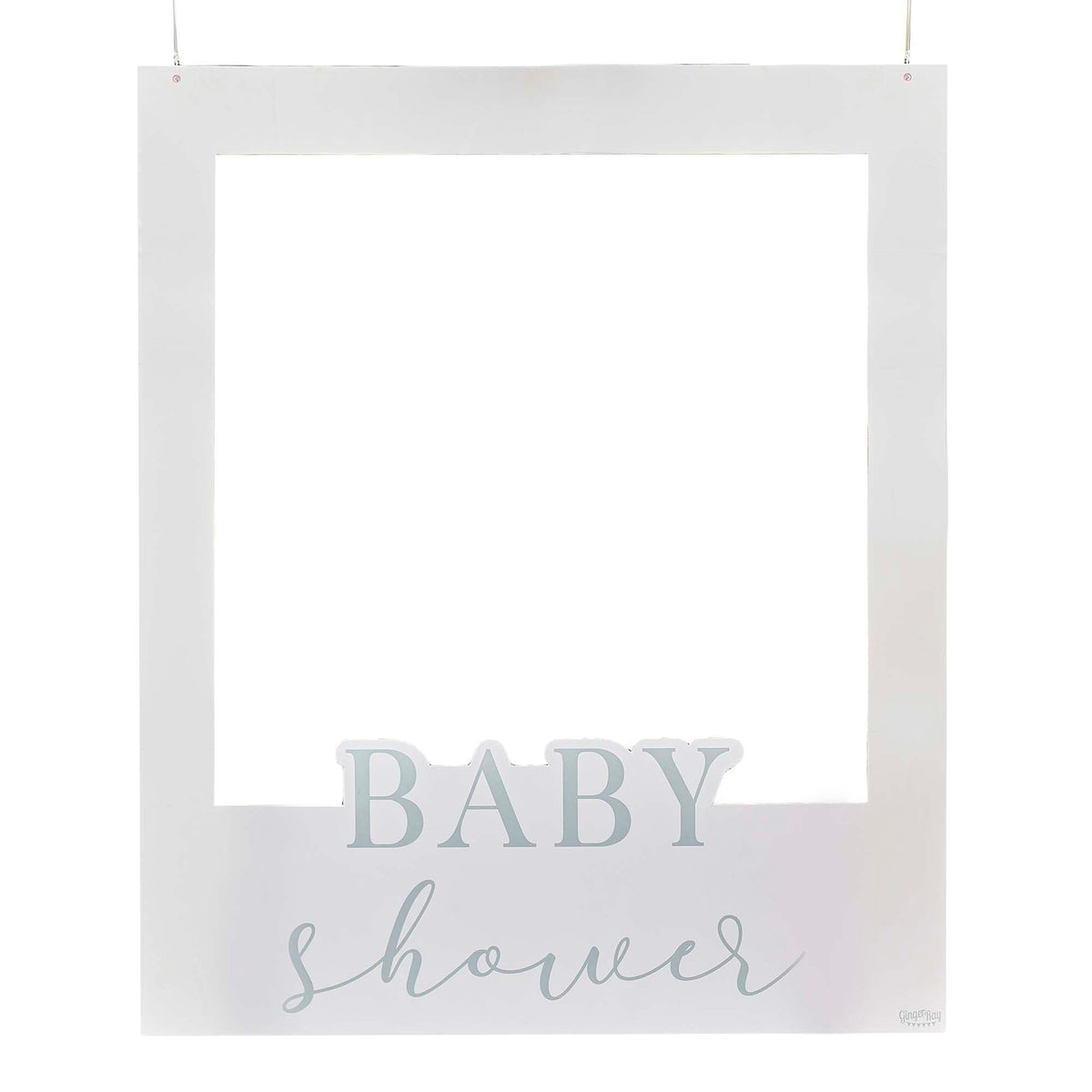 AMSCAN CA Baby Shower Off-White Photo Booth Frame, 1 Count