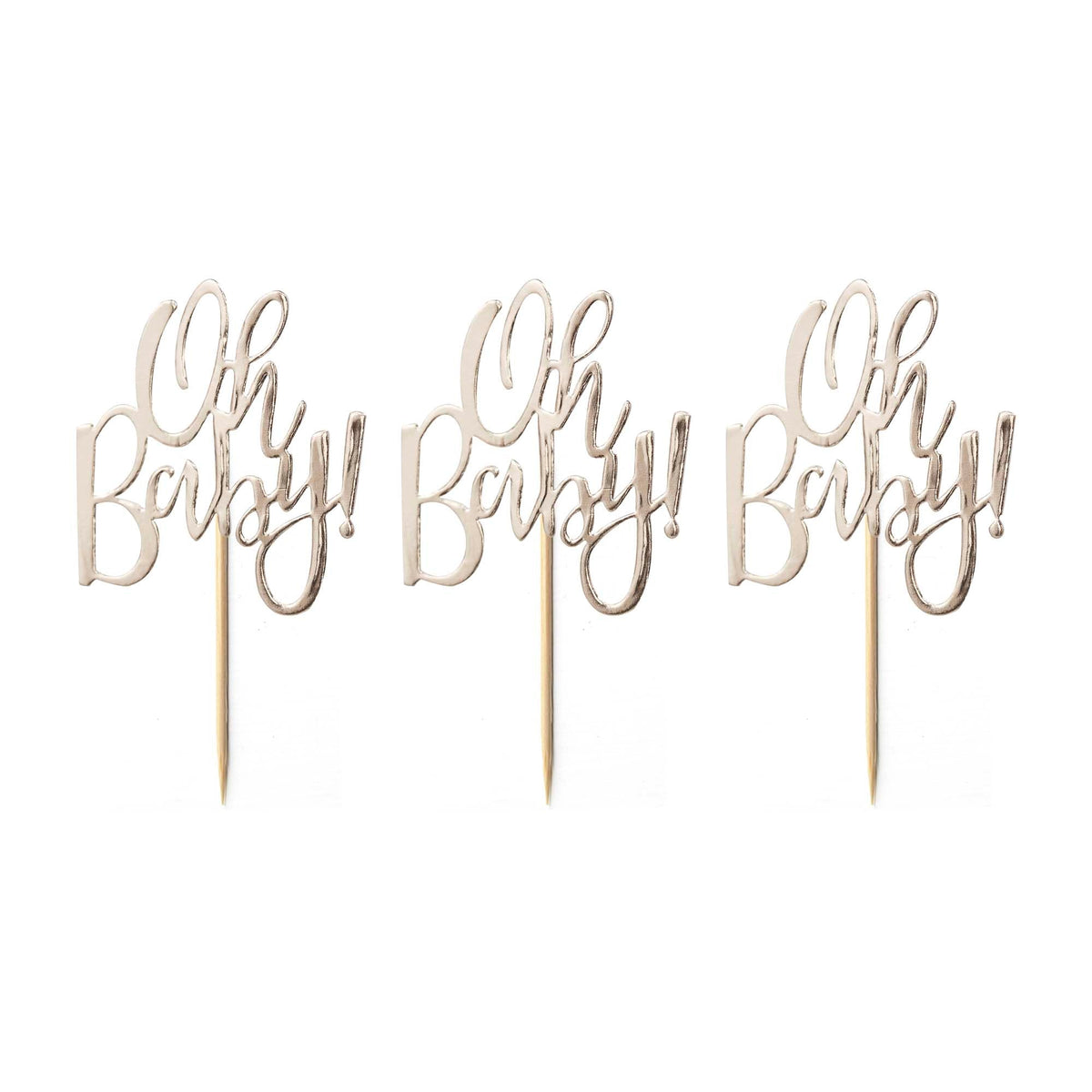 AMSCAN CA Baby Shower Oh Baby Cupcake Toppers, 12 Count 5056567035608