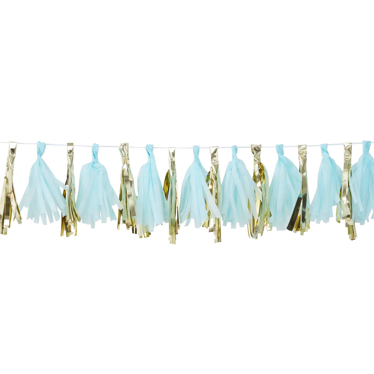 AMSCAN CA Baby Shower Tassel Garland, Blue & Gold, 1 Count 5056567029782