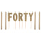 AMSCAN CA Cake Supplies Fancy Forty Birthday Candles, Metallic Gold, 9 Count 192937240007