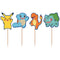 AMSCAN CA Cake Supplies Pokémon Birthday Cupcake Picks, 24 Count