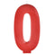 AMSCAN CA Cake Supplies Red Number 0 Birthday Facet Candle, 1 Count 192937383827