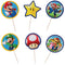 AMSCAN CA Cake Supplies Super Mario Bros. Birthday Cupcake Picks, 24 Count