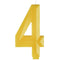 AMSCAN CA Cake Supplies Yellow Number 4 Birthday Facet Candle, 1 Count