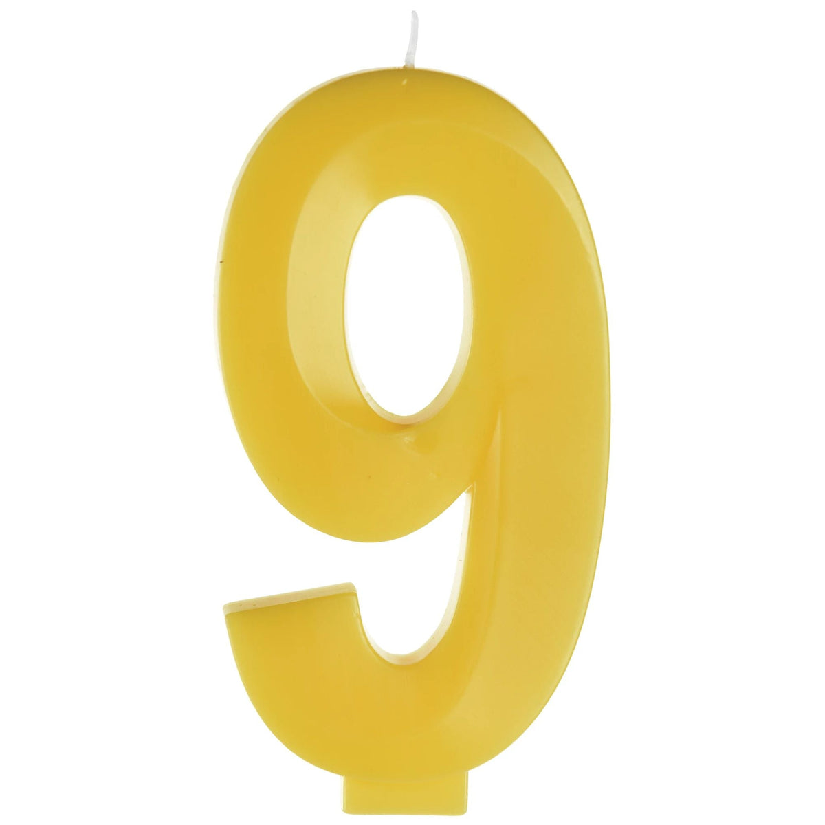 AMSCAN CA Cake Supplies Yellow Number 9 Birthday Facet Candle, 1 Count 192937383810