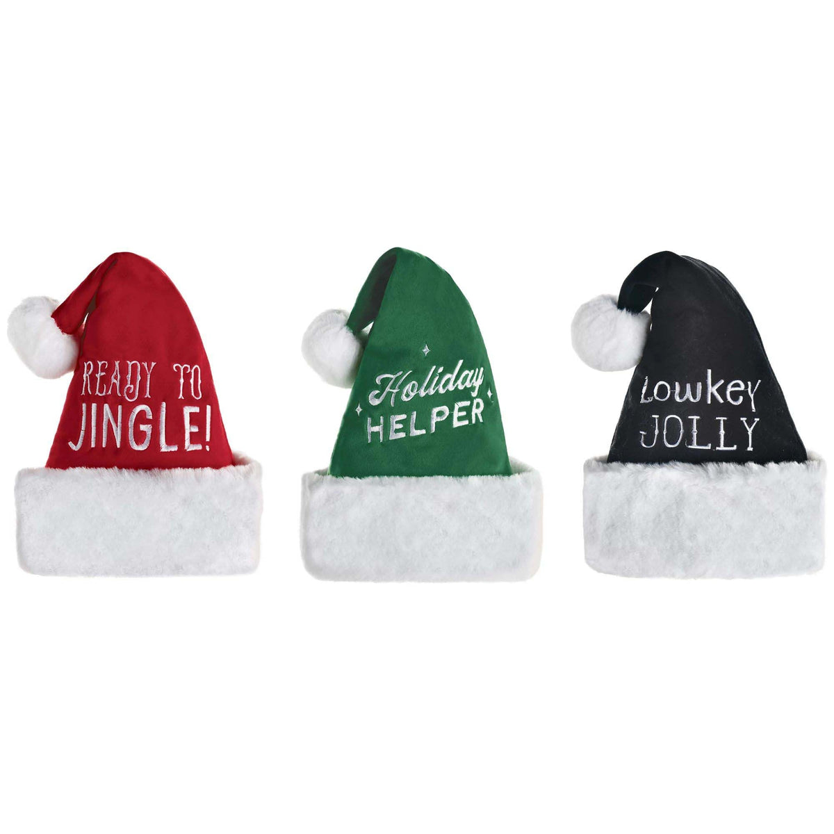 AMSCAN CA Christmas Adjustable Santa Hat, Assortment, 1 Count 192937360859