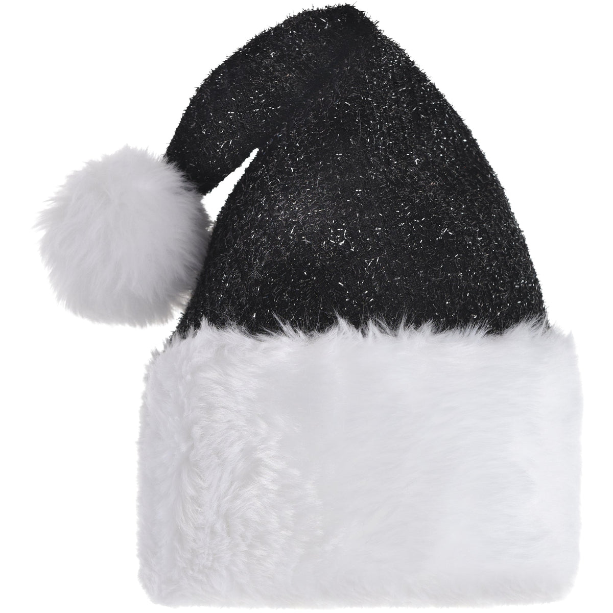 AMSCAN CA Christmas Black Deluxe Santa Hat for Adults 192937495599