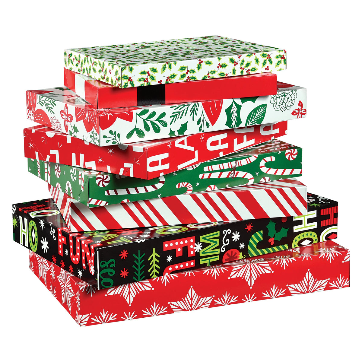 AMSCAN CA Christmas Christmas Gift Boxes, 8 Count 192937093504