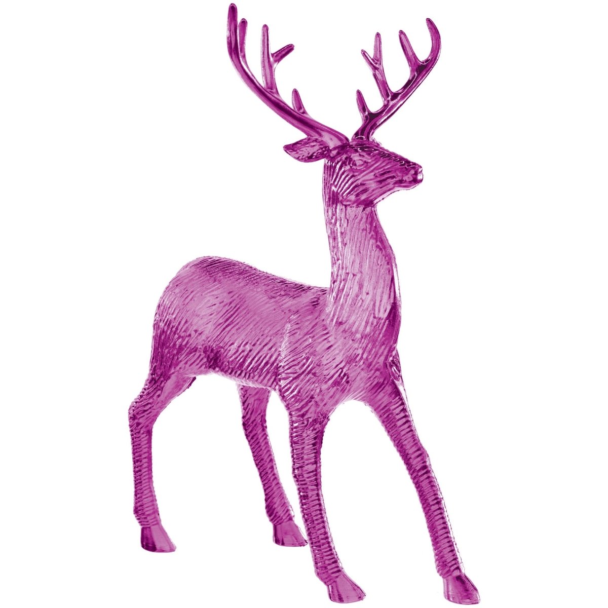AMSCAN CA Christmas Electroplated Pink Reindeer, 12 Inches, 1 Count 192937475676