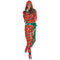 AMSCAN CA Christmas Gift Zipster Costume for Adults, Red and Green Onesie