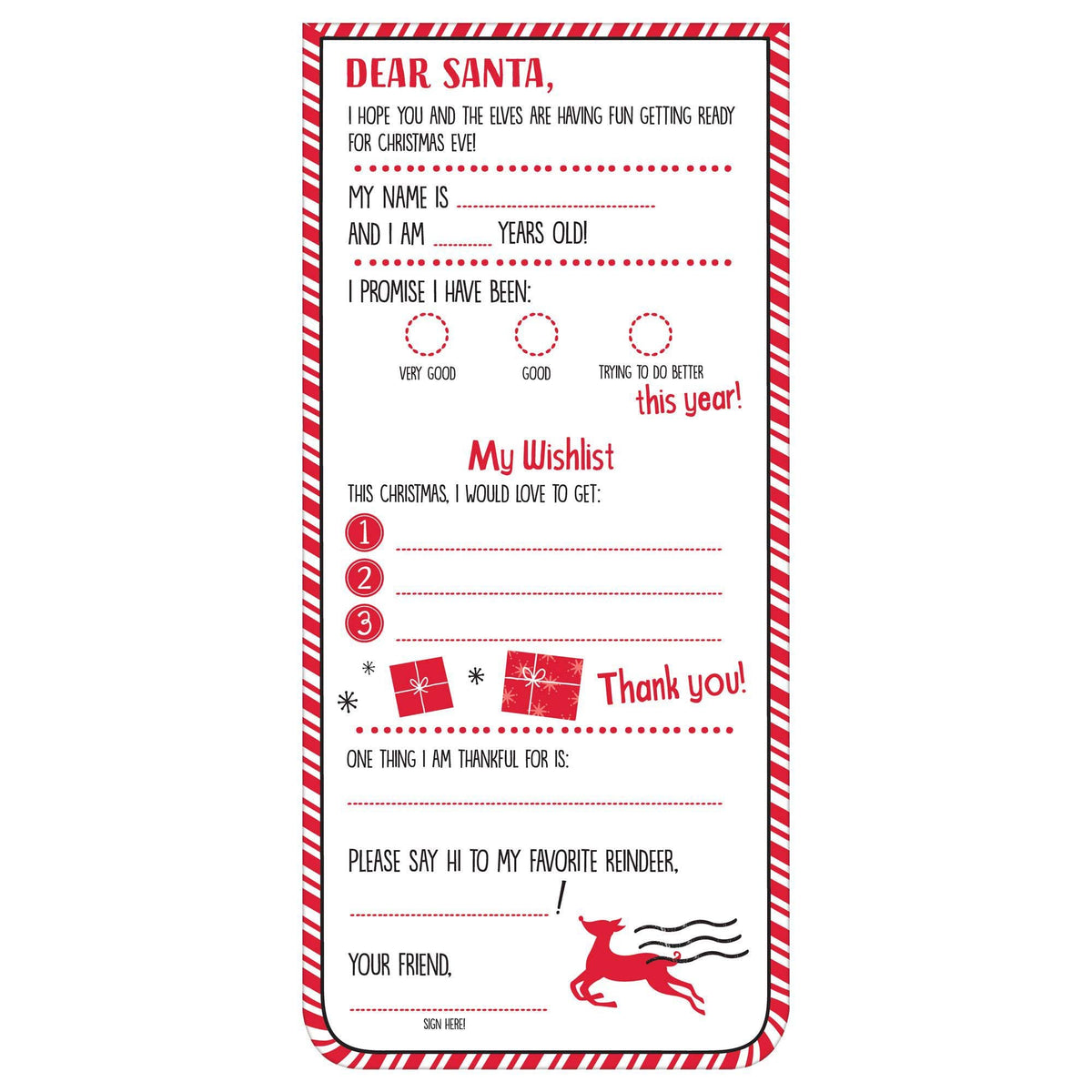 AMSCAN CA Christmas Letters to Santa Kit, 2 Count