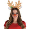 AMSCAN CA Christmas Light up nose and  Antlers Headband, 1 count 013051512286