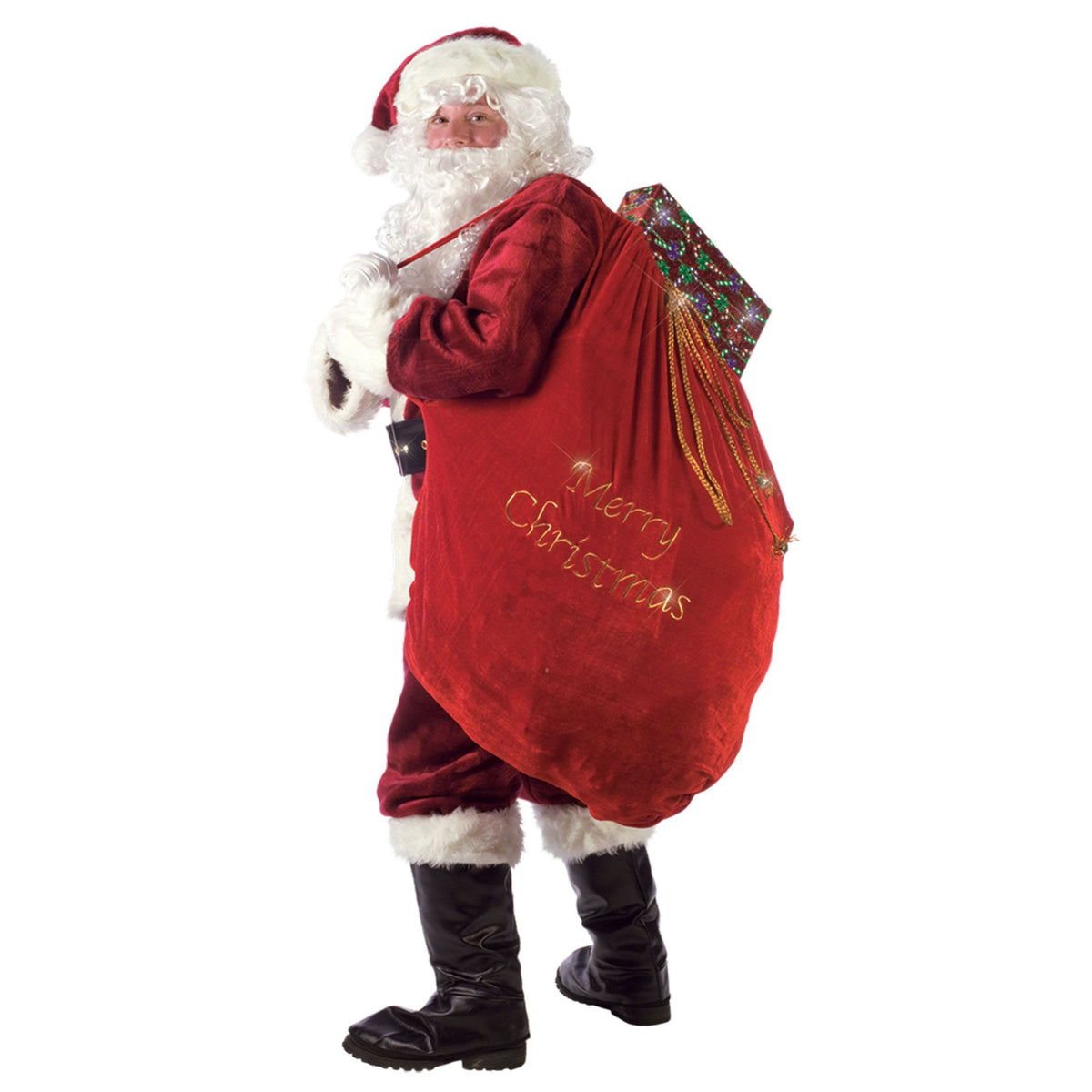 AMSCAN CA Christmas Red Santa Bag ''Merry Christmas'', 1 count 023168075345