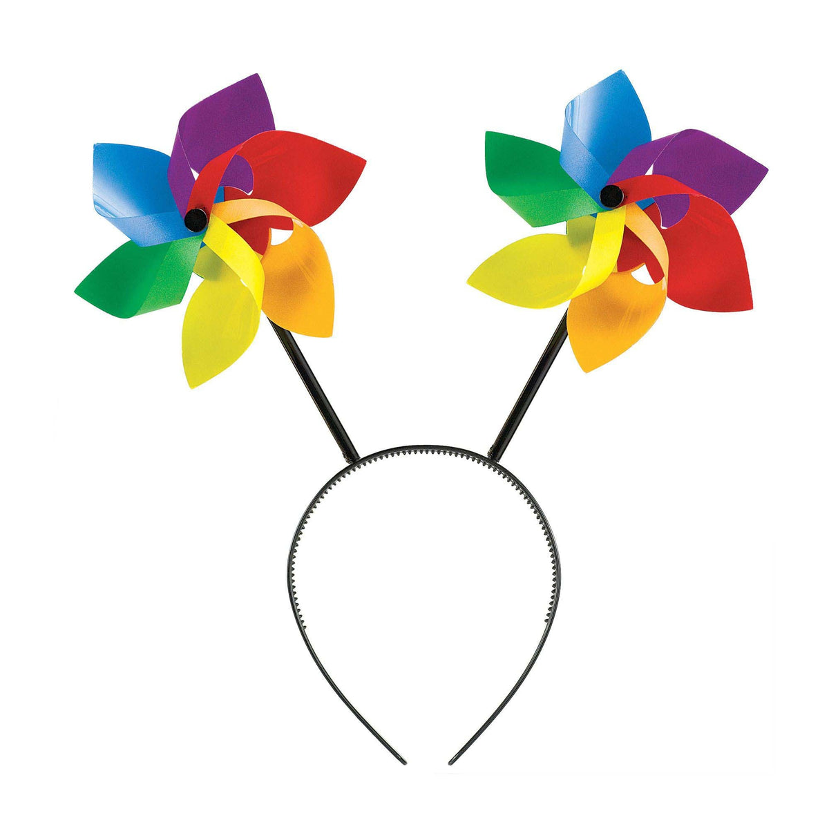 AMSCAN CA Costume Accessories Pride Day Rainbow Pinwheel Headbopper, 1 Count
