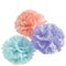 AMSCAN CA Decorations Pastel Hanging Fluffy Decorations, 16 Inches, 3 Count 192937373538