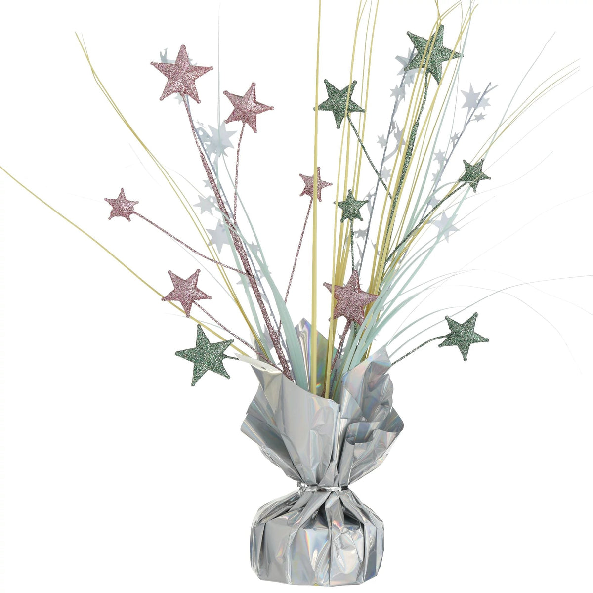 AMSCAN CA Decorations Spray Centerpiece with Stars, Pastel, 12 Inches, 1 Count 192937416419