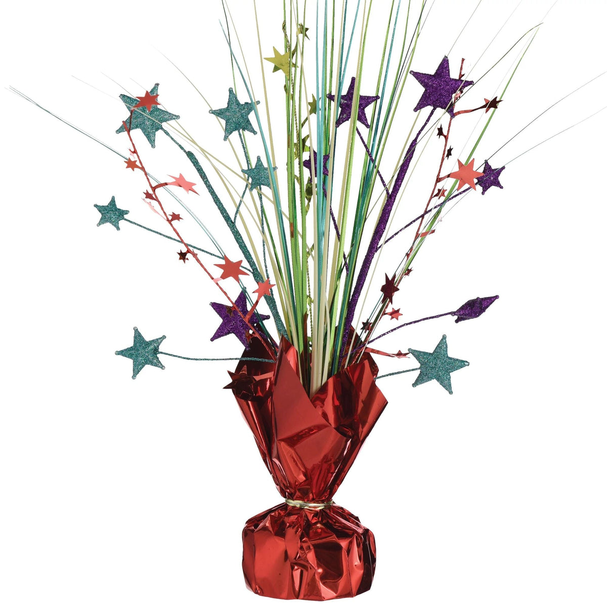 AMSCAN CA Decorations Spray Centerpiece with Stars, Rainbow, 12 Inches, 1 Count 192937416433