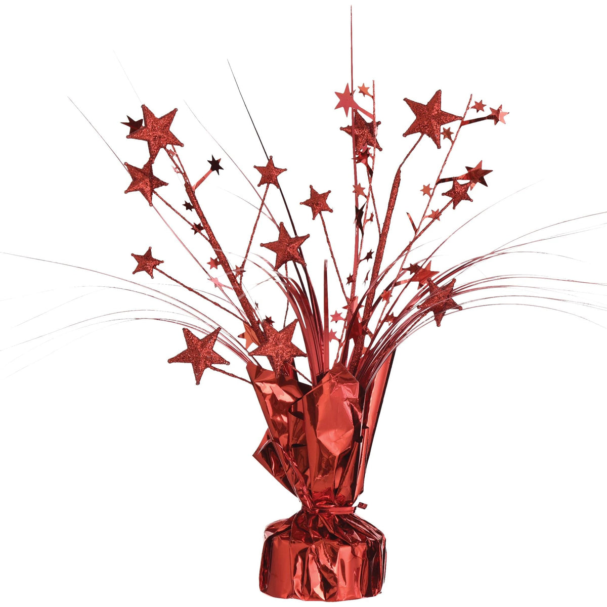AMSCAN CA Decorations Spray Centerpiece with Stars, Red, 12 Inches, 1 Count