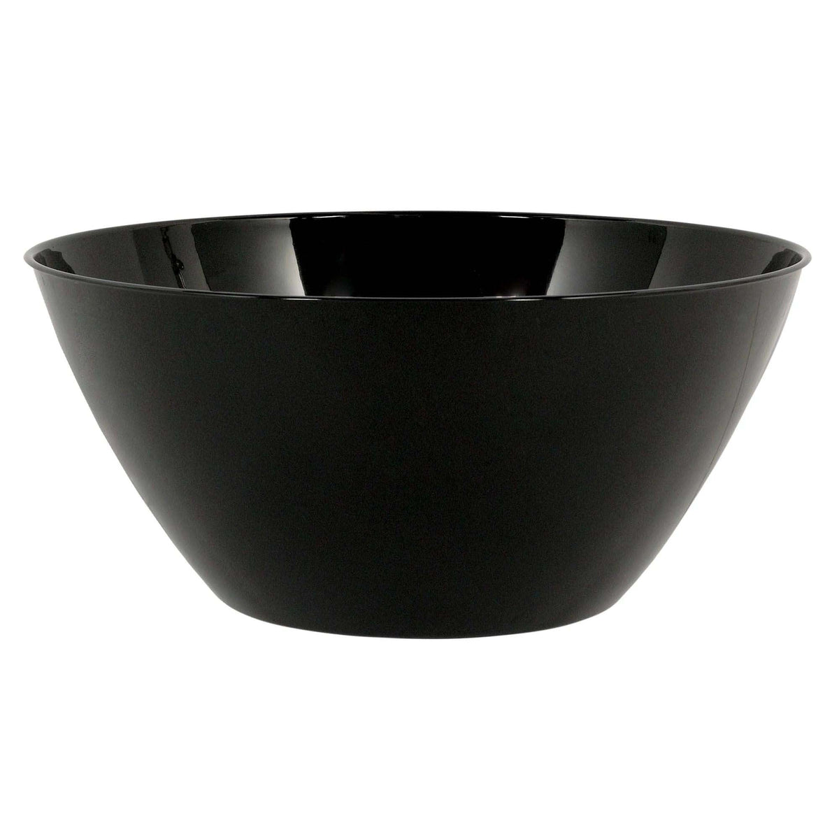 AMSCAN CA Disposable-Plasticware Black Recyclable Plastic Bowls, 5 Count
