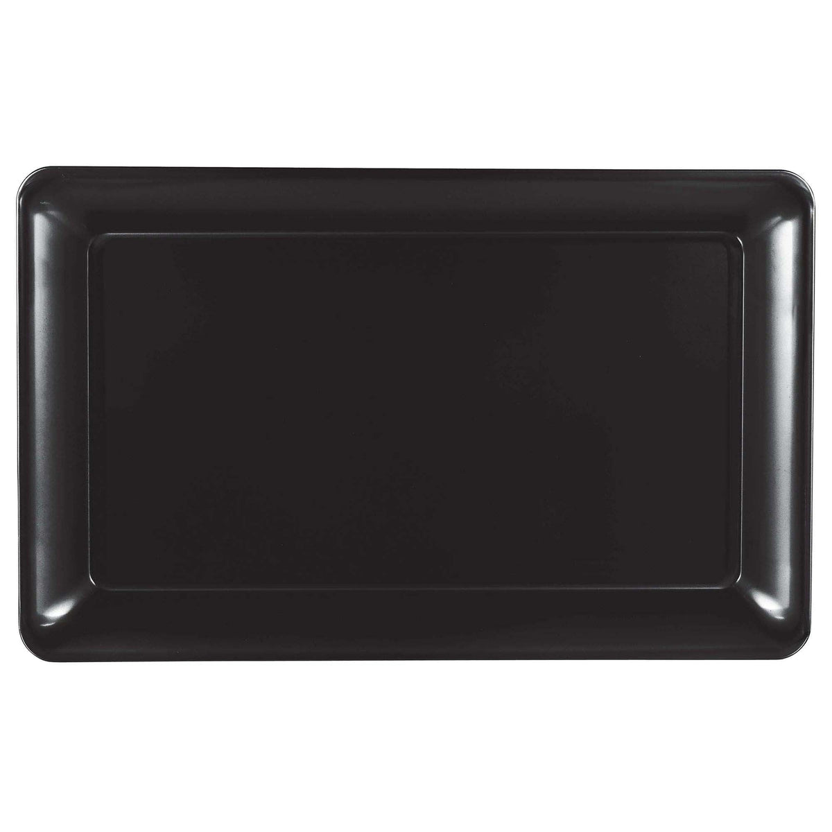 AMSCAN CA Disposable-Plasticware Black Recyclable Plastic Tray, 11 x 18 Inches, 1 Count