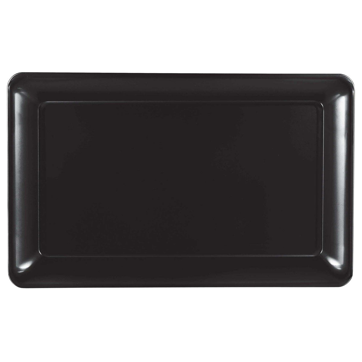 AMSCAN CA Disposable-Plasticware Black Recyclable Plastic Tray, 11 x 18 Inches, 1 Count