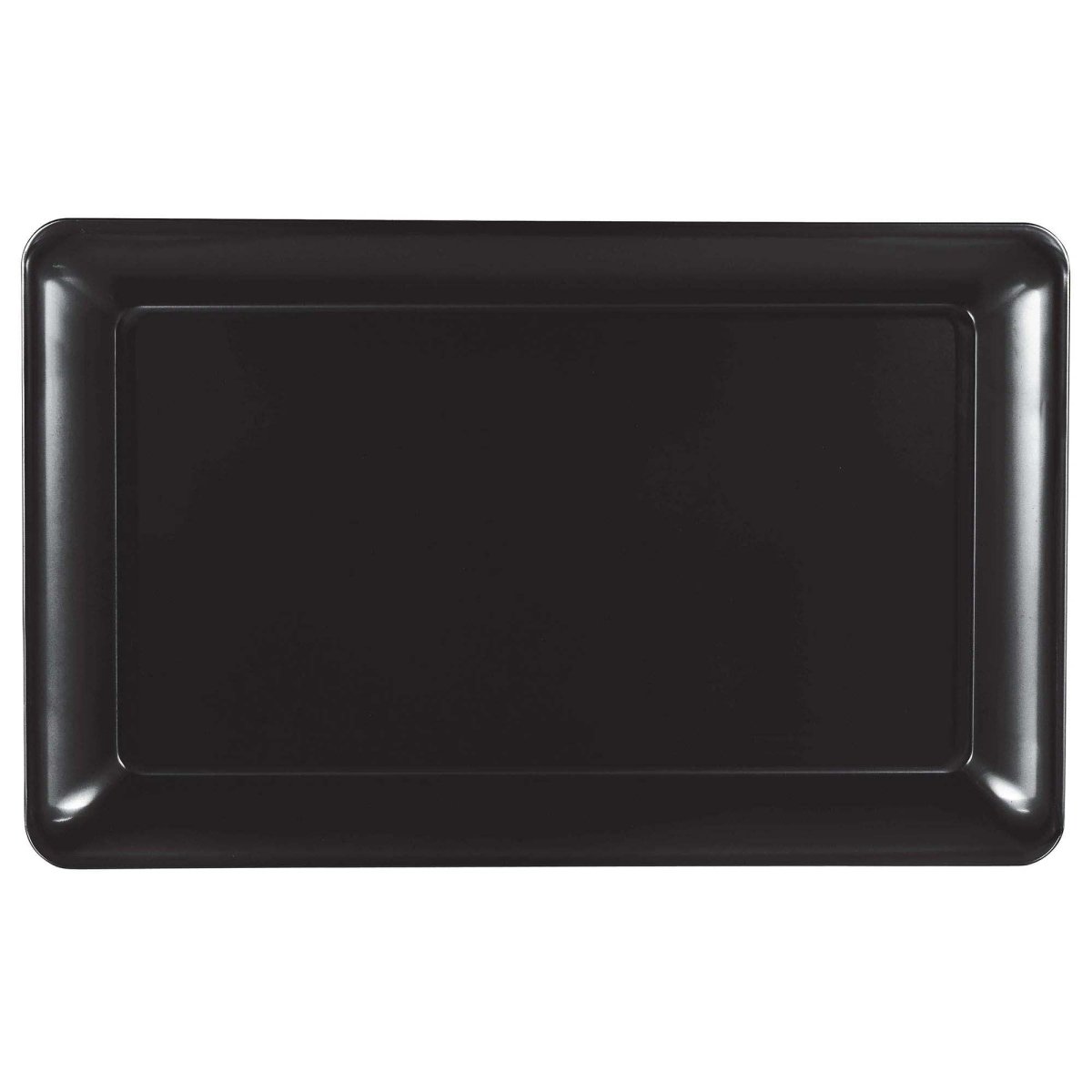 AMSCAN CA Disposable-Plasticware Black Recyclable Plastic Tray, 11 x 18 Inches, 1 Count