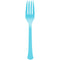 AMSCAN CA Disposable-Plasticware Caribbean Blue Plastic Forks, 20 Count 192937434499