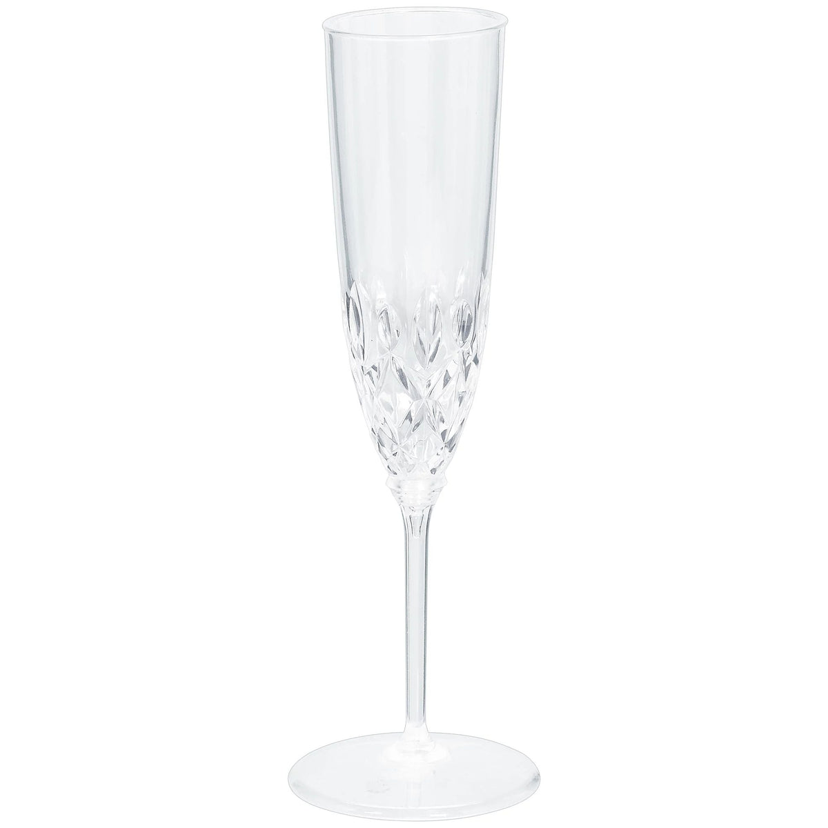 AMSCAN CA Disposable-Plasticware Clear Premium Crystal Look PET Plastic Champagne Flute, 20 Count