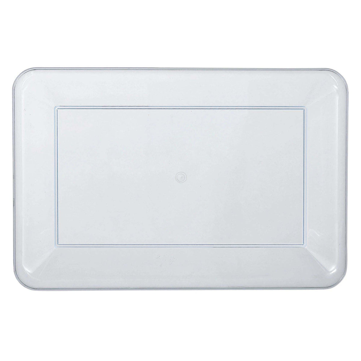 AMSCAN CA Disposable-Plasticware Clear Recyclable Plastic Tray, 11 x 18 Inches, 1 Count 192937437957